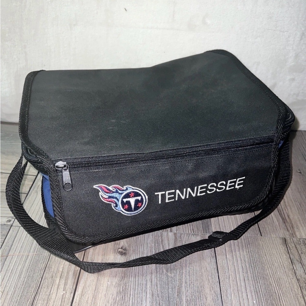 Tennessee Titans NFL embroidered canvas hot/cold thermal zip cooler bag black